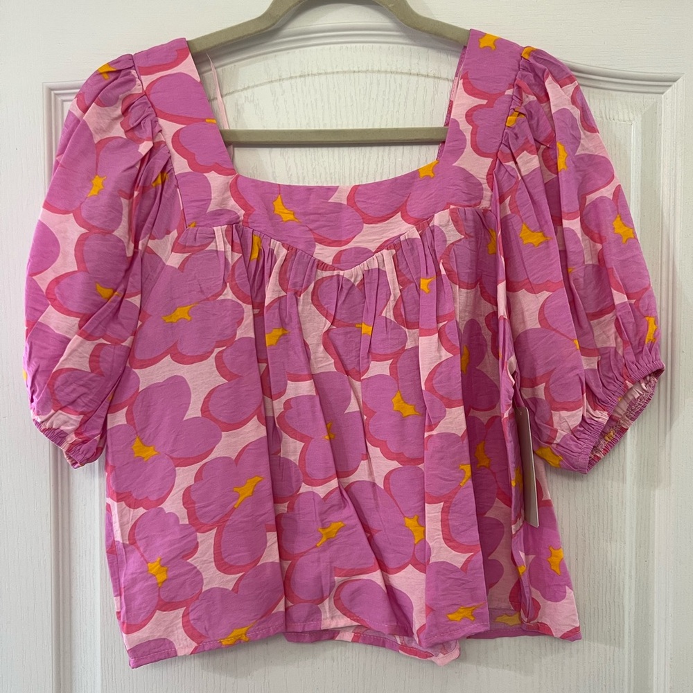 Pink floral top